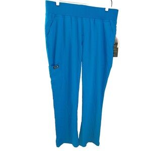 Koi Basics Laurie Women’s Scrub Pants Bottoms Size M Royal Blue Regular Fit